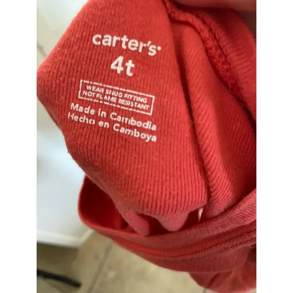 Carter's Boys Pajamas Size 4T Jet Ski Monkey‎ Short Sleeves Orange Blue